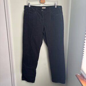 Eileen Fisher Cotton Stretch  Light Corduroy Straight Pant black large